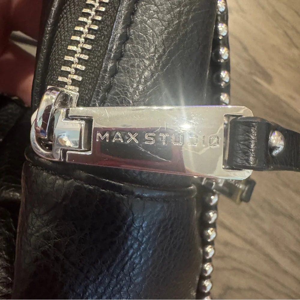 Max Studio Black Backpack‎ with Silver Details